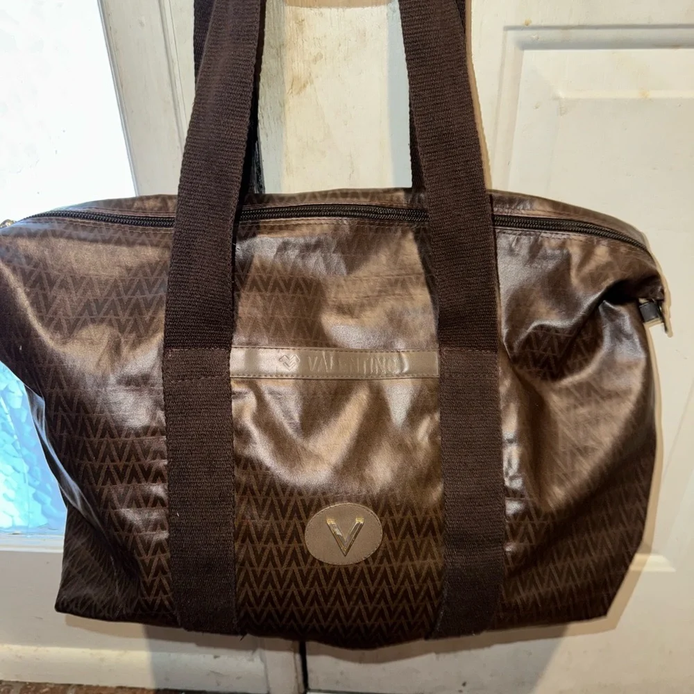 Valentino Brown Patterned Men's Bag